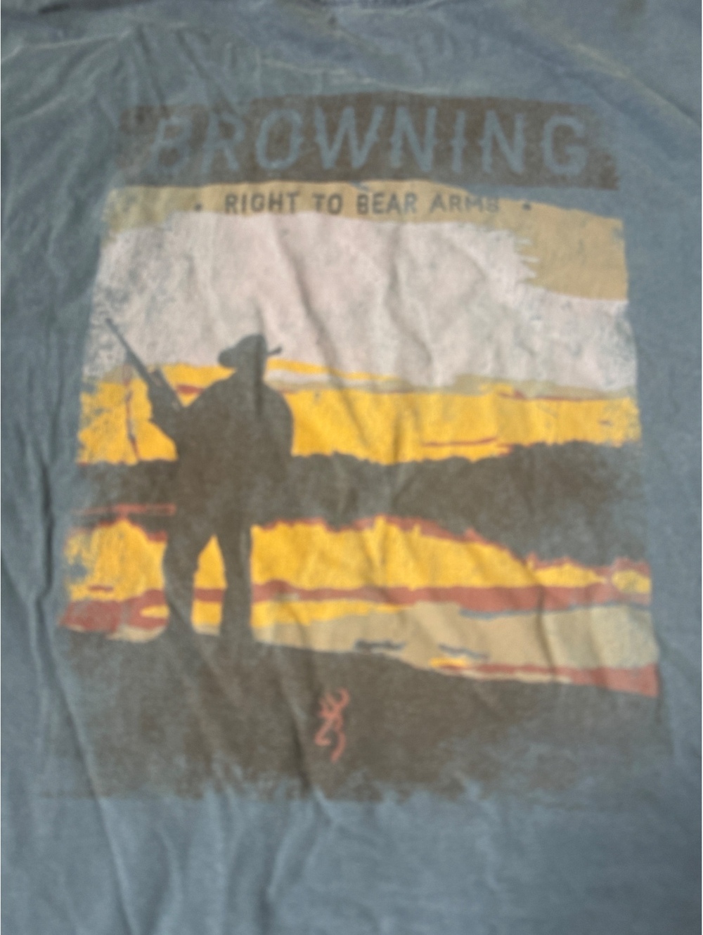 browning right to bear arms graphic t-shirt size large